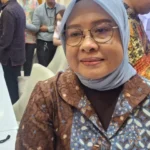 Direktur Pelindungan WNI Kemlu RI, Heni Hamidah usai konferensi pers di Ruang Palapa, Kemlu RI