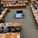 Kementerian Haji dan Umroh melakukan rapat dengar pendapat dengan Komisi VIII DPR RI di Komplek Parlemen Senayan