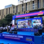 enteri Hukum (Menkum) Supratman Andi Agtas saat memberikan sambutan dalam Acara Peringatan Hari Kekayaan Intelektual Sedunia di Jakarta